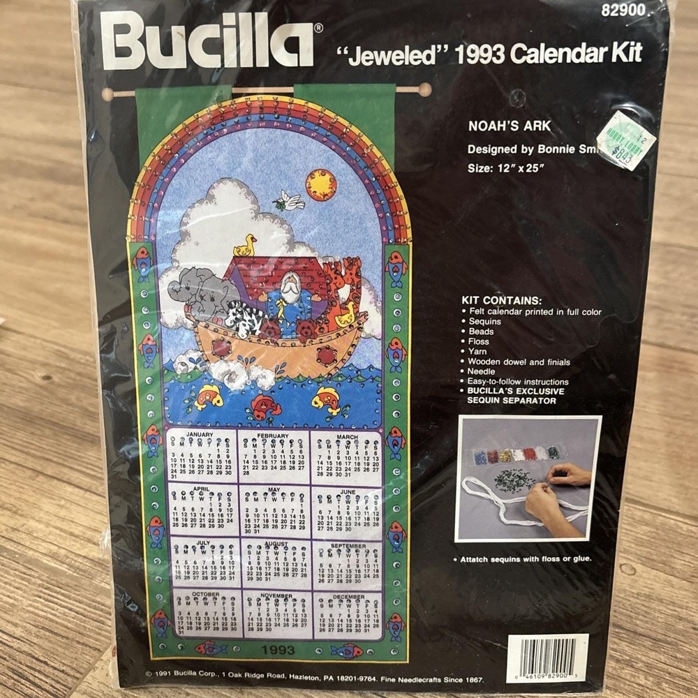 Bucilla jeweled Noah's Ark 1993 calendar kit vintage